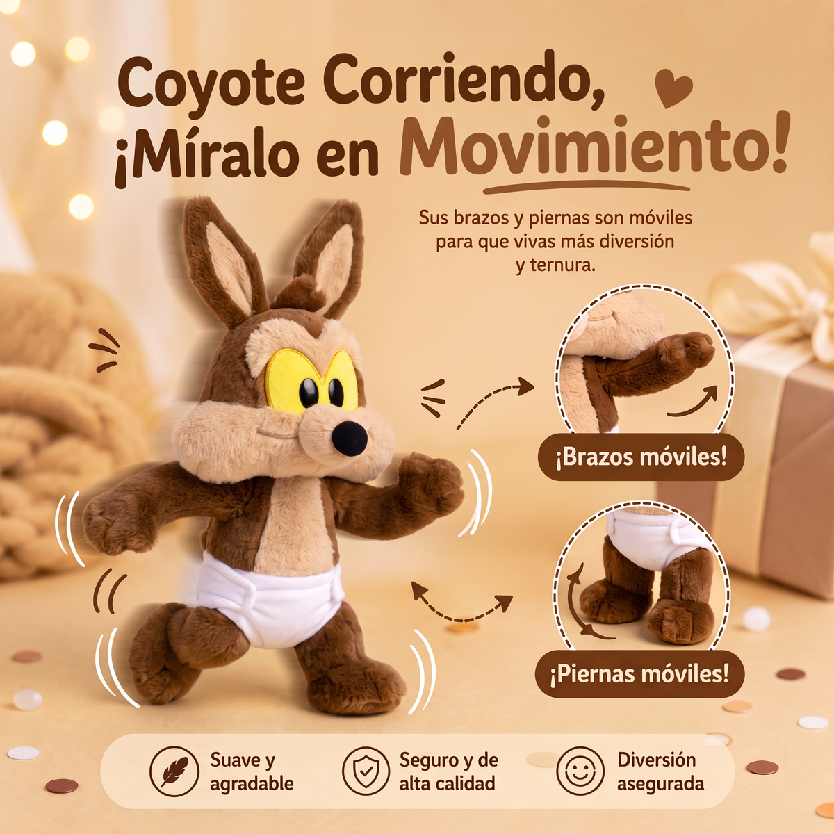 Peluche Retro que Corre de Verdad
